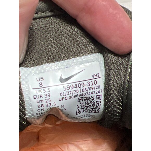 Green Nike Air Max Thea Womens Sneakers Size 8 - Picture 4 of 10